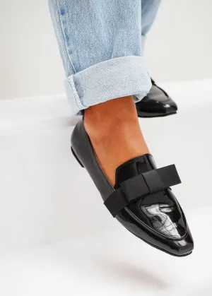Black Catherine Flat Loafers