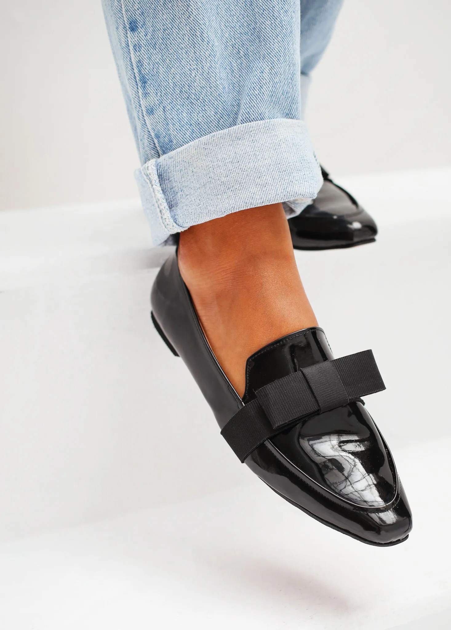 Black Catherine Flat Loafers
