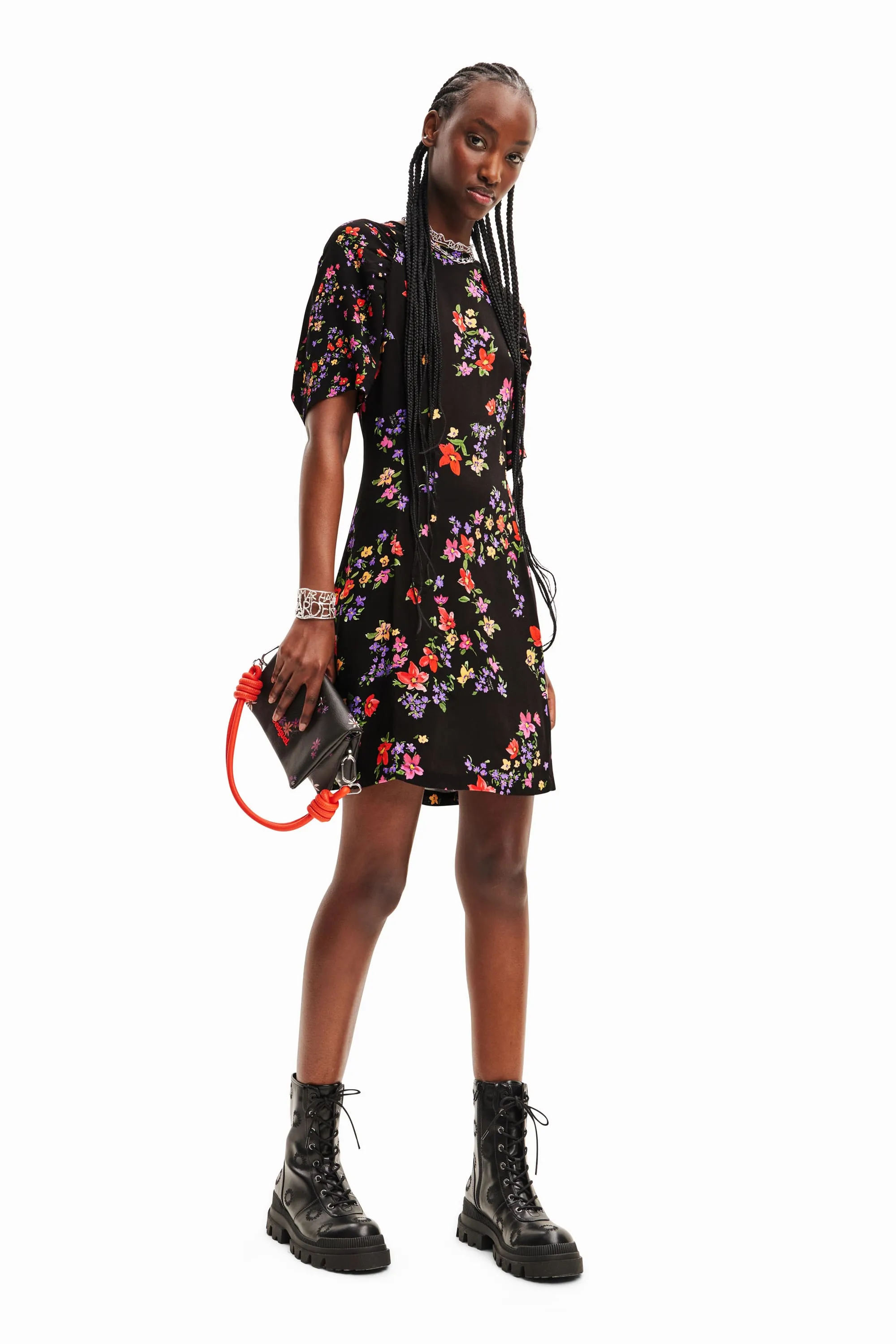 Desigual Snake Short Floral Easy to Wear Dress 23WWVW40
