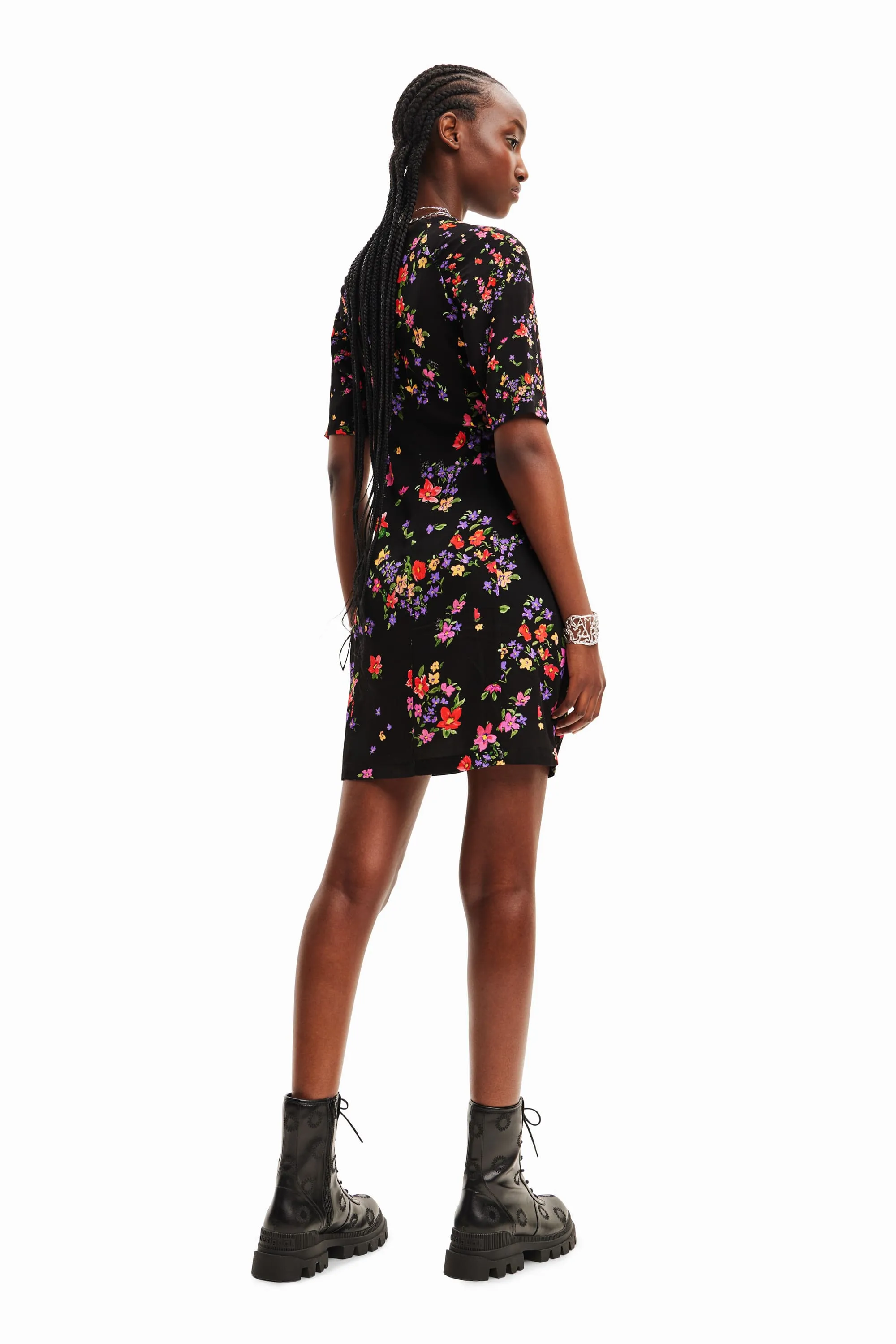 Desigual Snake Short Floral Easy to Wear Dress 23WWVW40