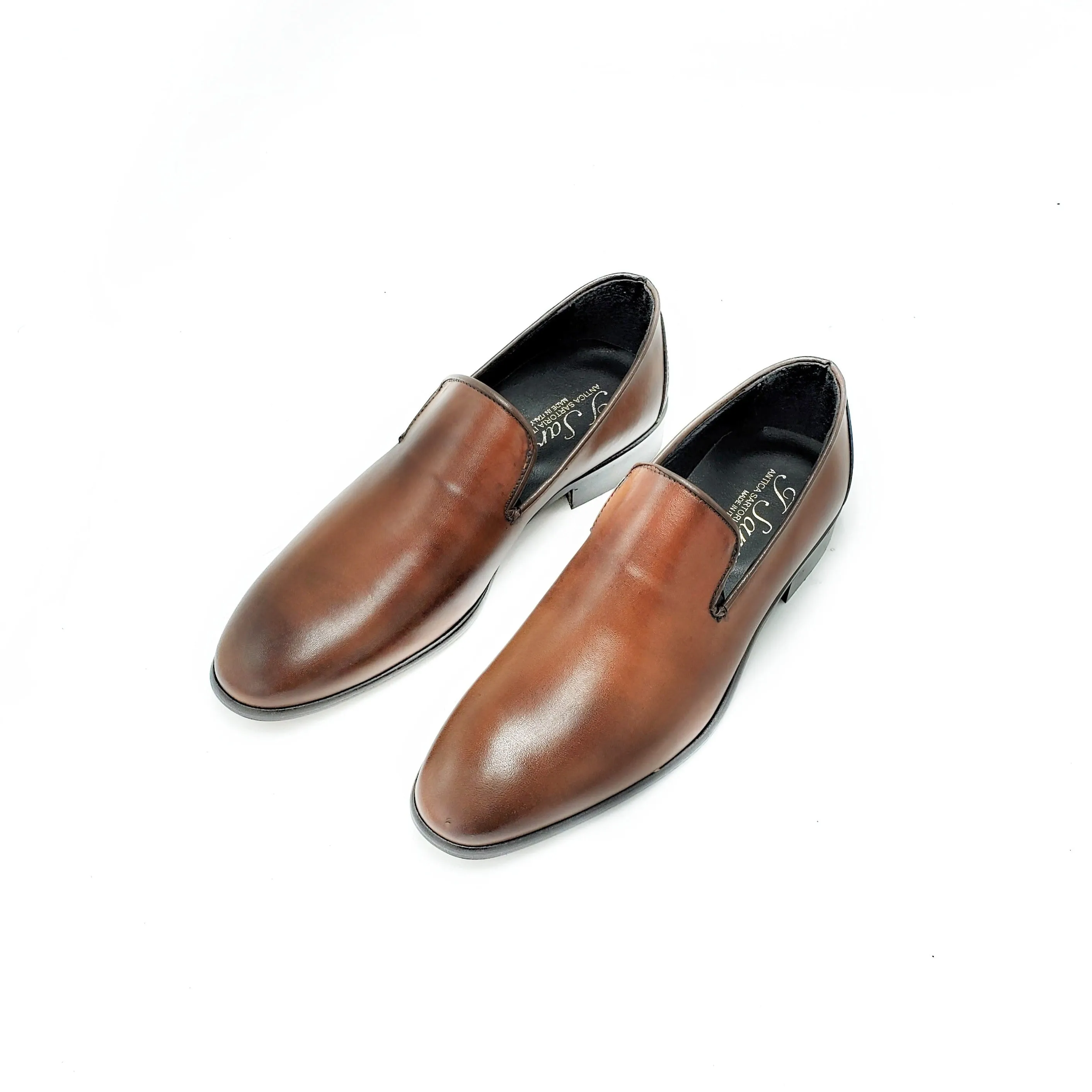 Italian Manufacture Men's Loafer (Brown) vero cuoio