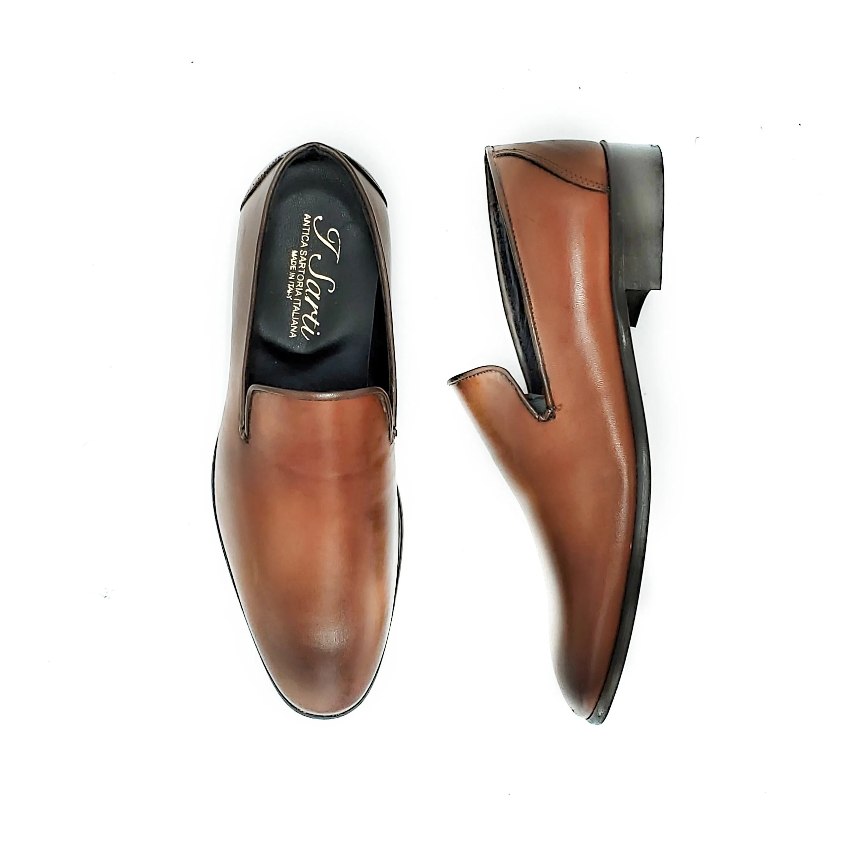 Italian Manufacture Men's Loafer (Brown) vero cuoio