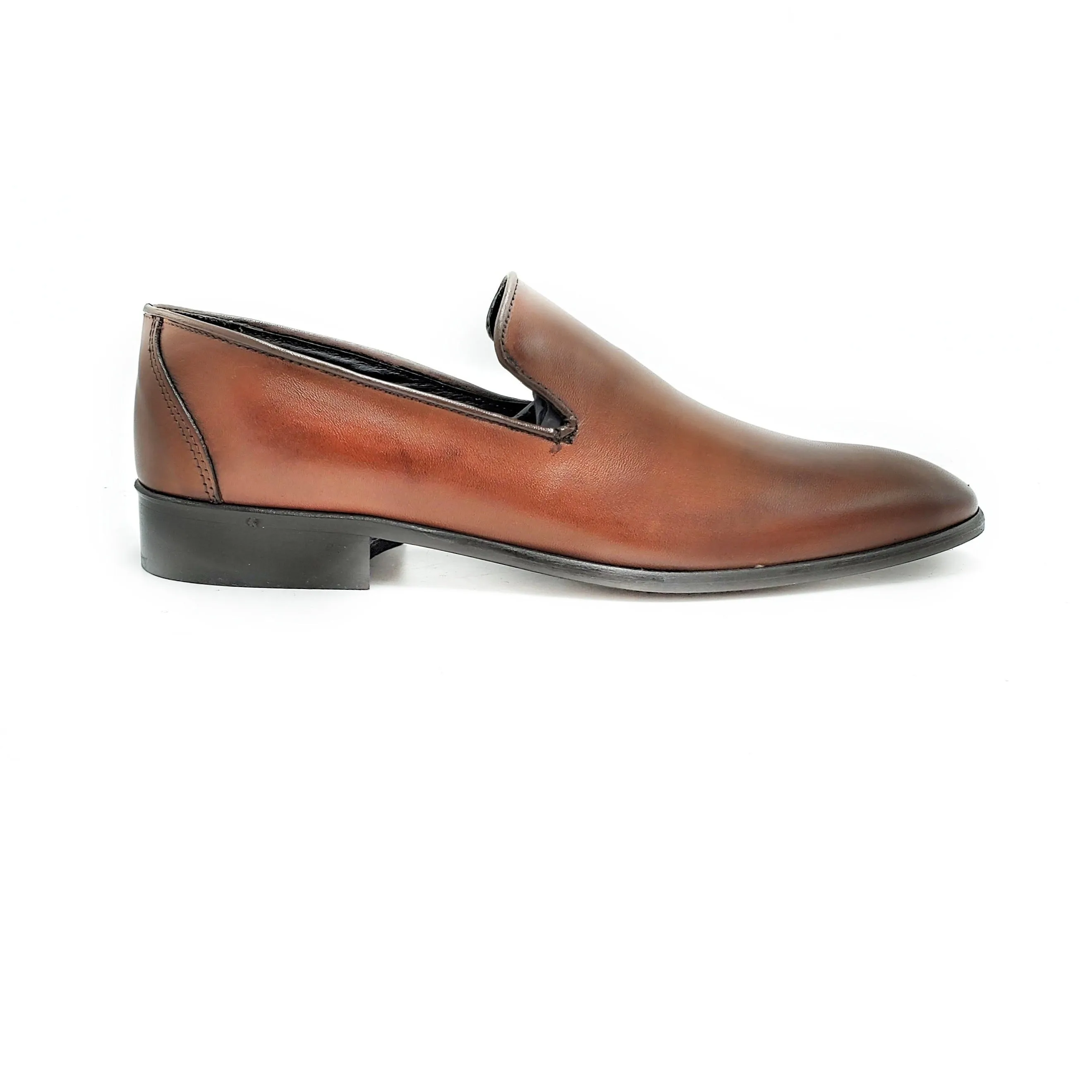 Italian Manufacture Men's Loafer (Brown) vero cuoio
