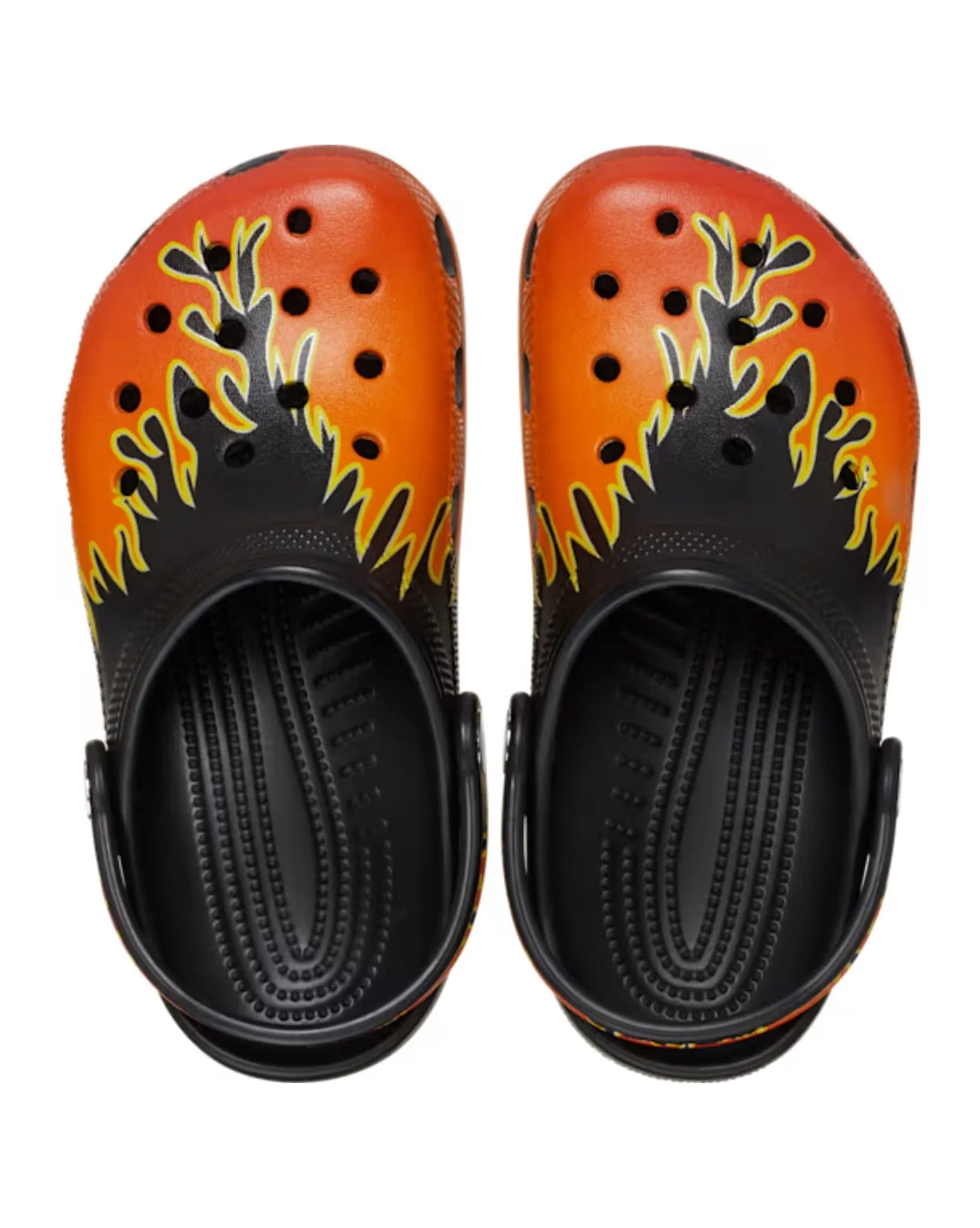 Kids Classic Flames Clog - Black I Multi
