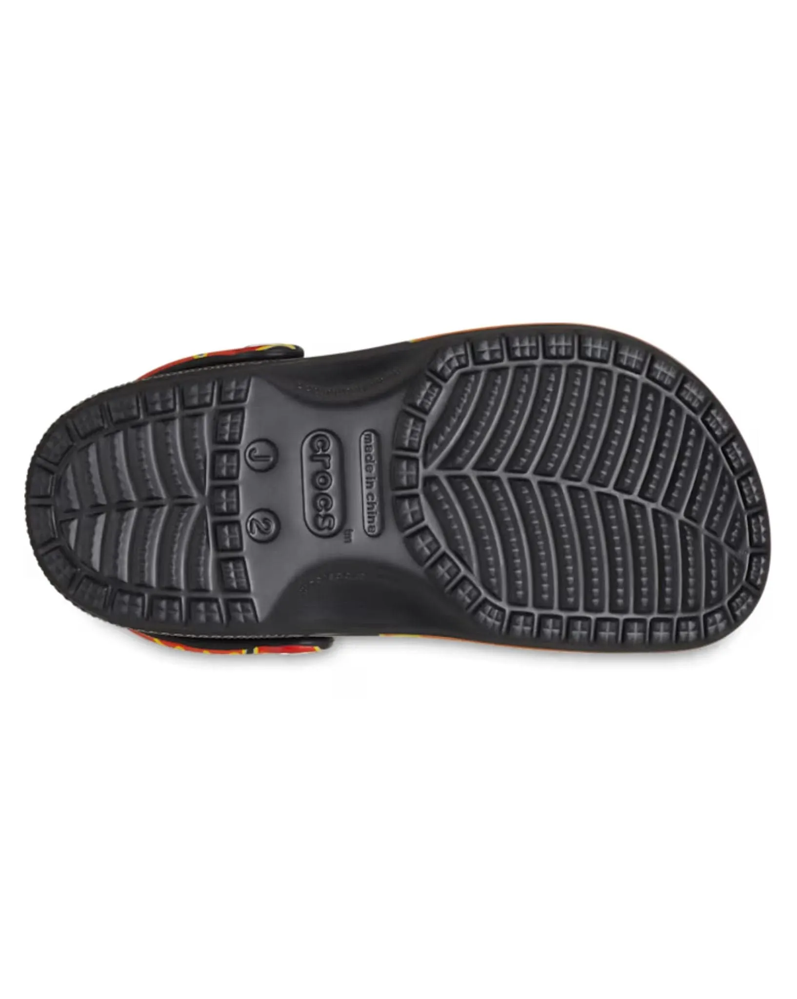 Kids Classic Flames Clog - Black I Multi