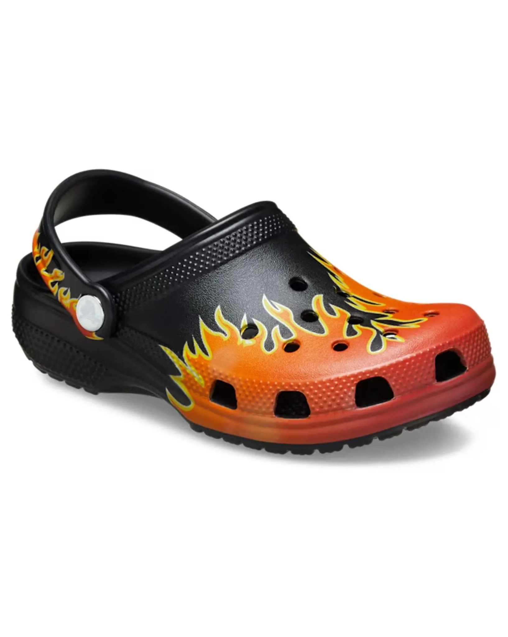 Kids Classic Flames Clog - Black I Multi