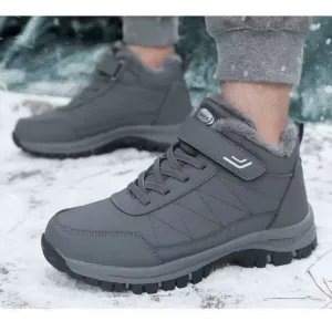 Men's Non Slip Double Closure Fur Line Winter Boots | Perfect for Outdoor Activities