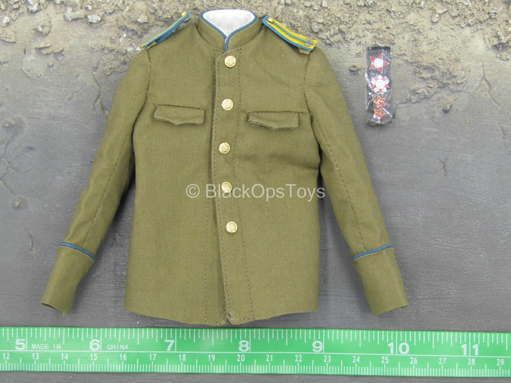 NVKD Police - Green Military Jacket w/Patches