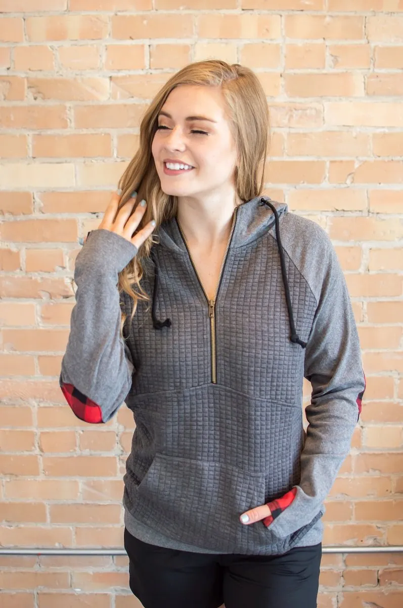 Quilted Buffalo Plaid Pullover