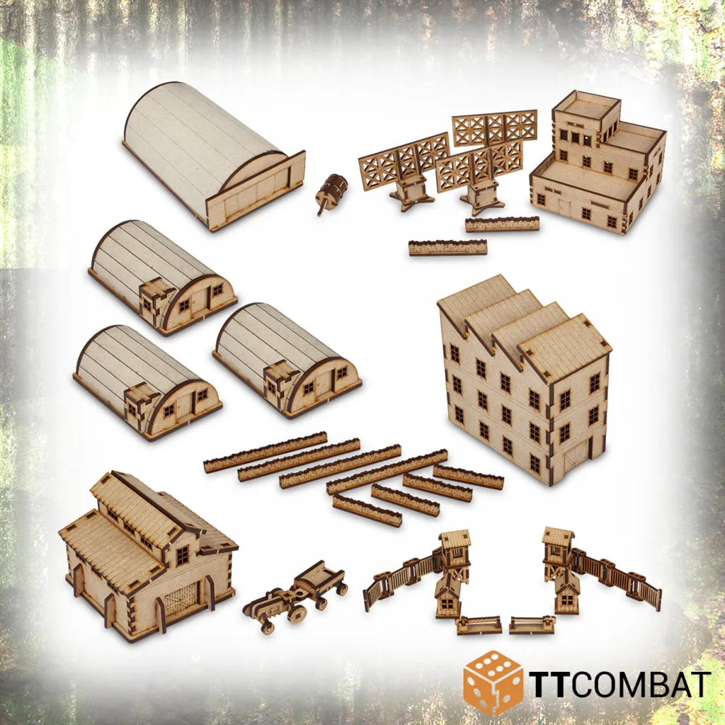 Rural Military Base Bundle (15mm) - WW2 Scenics