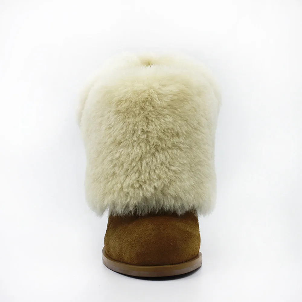 Shaina Fur Boot - Chestnut