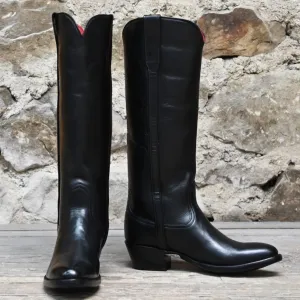 Stallion Ladies 16" Black "Cavalier" English High Boot W/Covered Piping