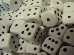 TT Combat White Dice - Gaming Dice