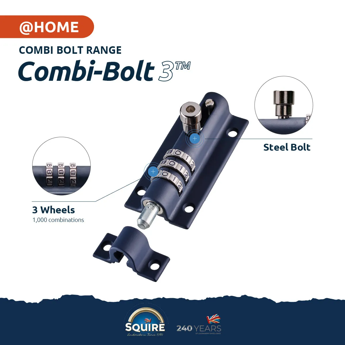 Weather Proof Combination Bolt Lock | Combi-Bolt ™ | Combi 3